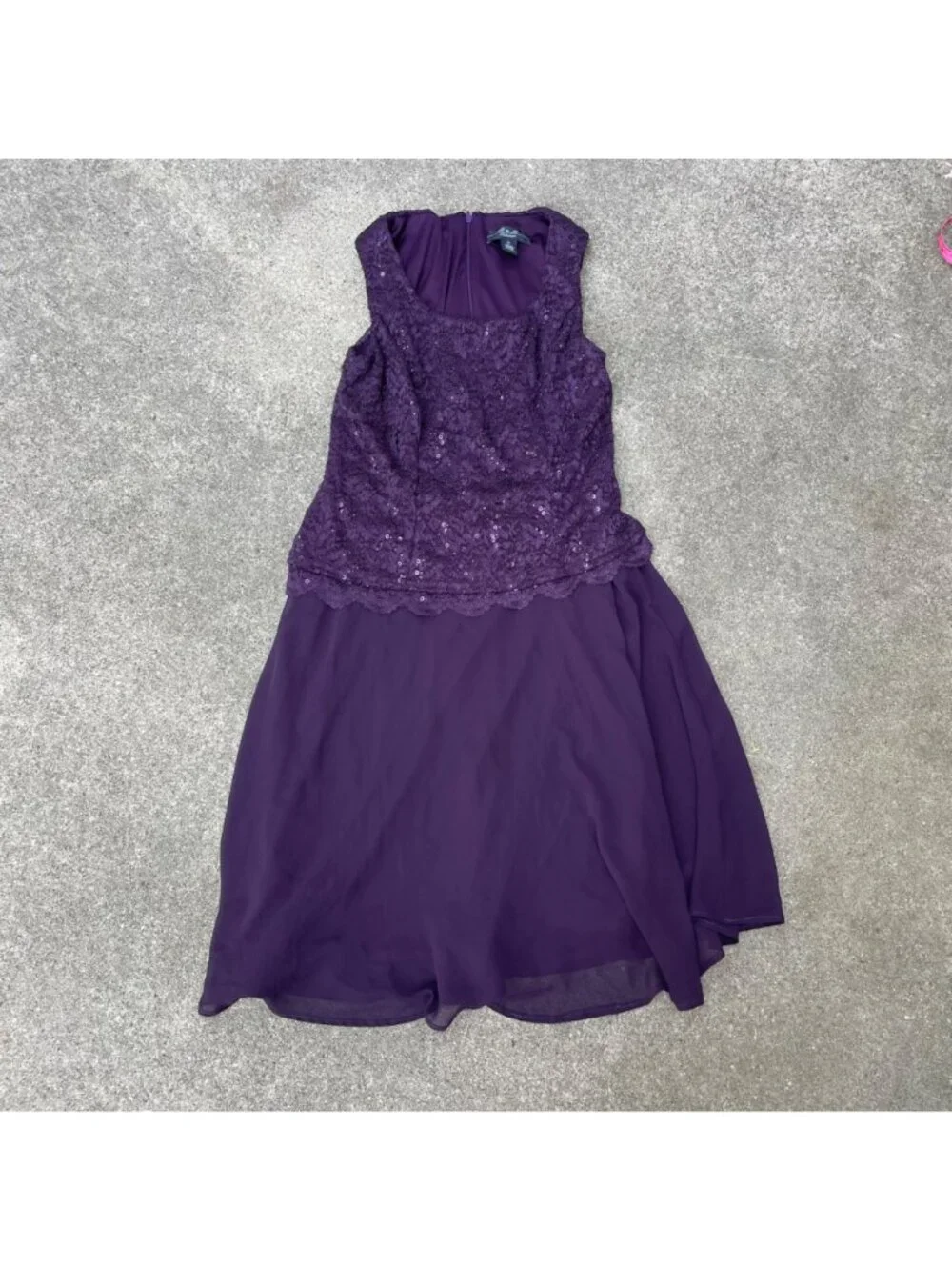 Vintage 90s 2pc Set Dress Cardigan Lace Seqin Drop Waist Flowy Fairy 10 Formal